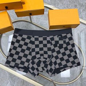 Mens Designer Boxer Breve Cuecas Shorts Mens Vintage Sexy Underwear Casual Curto Algodão L Cuecas 2024 Novo Luxo Azul Cinza Preto Cuecas com caixa