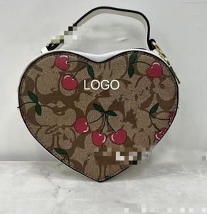 Borsa da donna con logo classico Borsa a tracolla a righe con movimento del cuore carina Nuova borsa da donna presbite Love Box Portafogli Portamonete 14 colori