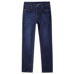 Mäns jeans Autumn New Business Casual mångsidig rak ben Youth Middle Aged Pappas stora elastiska herrbyxor
