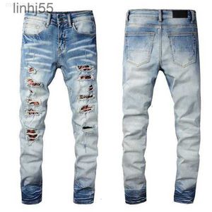 Herren Jeans Herren Hohe Qualität Amirs 22SS Neue Mode Cooler Stil Luxus Designer Denim Hose Distressed Ripped Biker Schwarz Blau Jean Slim Fitig6lT2O7