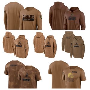 Hoodie Cleveland''Browns'men Women Youth''Brown 2023 Salute to Service Club Pullover Hoodie