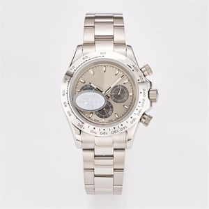 Ceramiczna ramka męska obserw Japan Mechanical 6 Rące Chronograf Watch Watch ze stali nierdzewnej szafir szklarki 5atm wodoodporne S288W