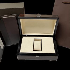 Wholesale Dark Brown Woody Watch Boxes High Quality Leather Cover Case box Support to Customize and Print the Papers For Luxury PP Watches 5726 and 5711 and 5167