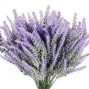 Buquê de flores artificiais de lavanda, 8 peças, buquê de plantas de lavanda falsa, casamento, decoração de casa, jardim, pátio, decoração214j