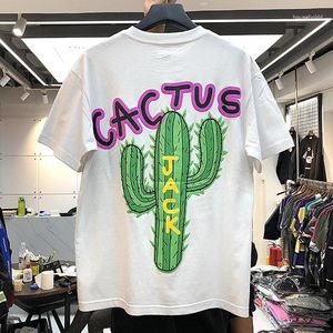 Męskie koszule luksusowe kaktus jack hip hop tshirts Travis 2024 Cotton T-Shirt Tee Top