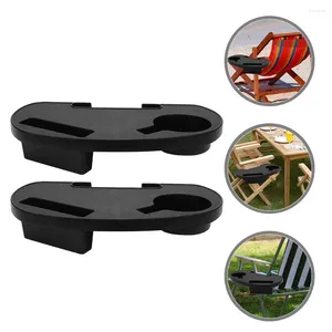 Dinnerware Sets 2 Pcs Beach Chair Cup Holder Outdoor Drink Chaise Lounge Holders For Chairs Tray Arm Hand Rest Durable Organizer Accessories