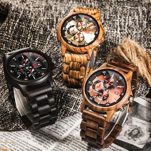Top Wooden Wristwatch Male Relogio Maschulino Watches Men 2019 Wood Watch Sport Clock Digital Mens Watches250d