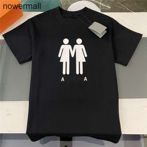 Balencaigaly Balencigaly Men's T-shirts mode män t-shirt ity ny bomull mjuk rynka resistenta tryckbokstäver avslappnade studentpar kort foder 05-07