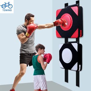 Faux skórzany uderzenie na ścianę Pad Boxing Target trening worka z piaskiem manekinowa torba treningowa myśliwca sztuki walki fitness 240122