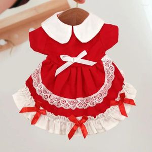 Cat Costumes Pet Dress Lolita Doll Collar Floral Lace Bowknot Ruffle Hem Two-legged Spring Summer Small Dog Puppy Clothes