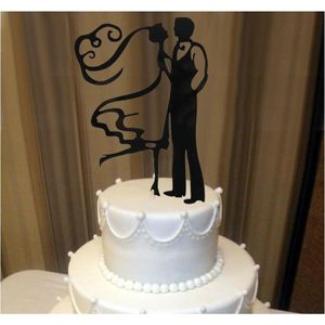 Акриловые забавные украшения для свадебного торта жениха и невесты, персонализированный топпер для украшения, Oh011 94Jt5254W