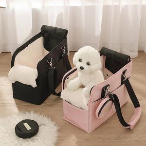 Cat Carriers Korean Fashion Multifunctional Pet Going Out Dog Bag Single Shoulder Cross-body Travel Airline Car Carrier