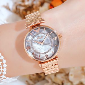 Women's watch high sense fashion casual simple stainless steel with quartz waterproof watch