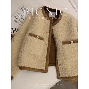 Women's Trench Coats Women Velvet Jackets Fall Winter Thicken Warm Loose Pocket Oversized Fluffy Fleece Retro Casual Harajuku Soft Outwear