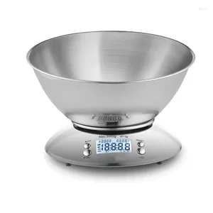 Bowls Kitchen Bowl Scale Digital Grams And Ounces For Baking Cooking Keto Meal Prep Silver