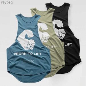 Men's Tank Tops New Men Bodybuilding Tank Tops Gym Fitness Cotton Sleeveless Shirt Workout Brand Clothing Male Stringer Singlet Undershirt Vest YQ240131