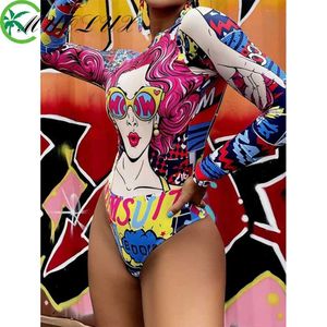 Kvinnors badkläder surfing baddräkt kvinnor 2024 Rashguard bikini set långärmad baddräkt kvinnor tiger tryck sommar baddräkt tvådelar sport biquini j240403