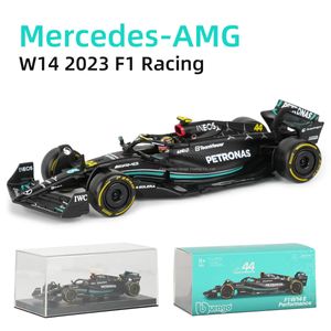 Bburago 1 43 Mercedes AMG W14 E Performance #44 Simulação estática Diecast Alloy Model Racing Formula Car Acrílico Box 240118