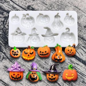 Formy do pieczenia Jack-O'-Lantern Halloween Silikon Sugarcraft Mold Bufake Form Fondant Cake Dekorowanie Narzędzia do dekoracji