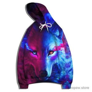 Felpe con cappuccio da uomo Felpe Animal Wolf Moon Rose Stile Harajuku Abbigliamento da uomo Felpa con cappuccio unisex Casual Felpa con cappuccio Maschile Sportwear Pullover Plus Size S-6XL