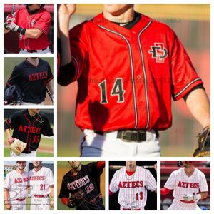 San Diego State College Baseball koszulka Nico Tomasello Michael Caruso All Szygowane męskie koszulki Omar Serrano Chris Canavan Connor Abadie