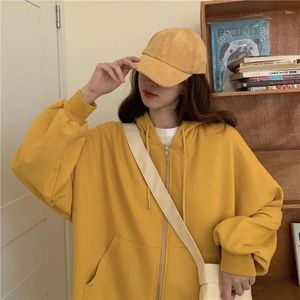 Women's Hoodies Harajuku Autumn Hooded Zipper Top Korean Green Sweatshirts Pocket Jacket Coat Femme Hoodie Streetwear