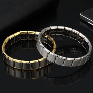 Link chain ed pulseira magnética de aço inoxidável para mulheres cura pulseira equilíbrio saúde homens cuidados jóias201v