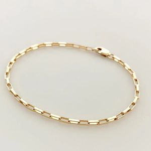 Braccialetti Bracciale a catena in oro 14K Gioielli fatti a mano Braccialetti con ciondoli Boho Cavigliere vintage per donne Bracciale in oro regalo da damigella d'onore