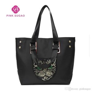 Pink Sugao designer handbags purses women tote bag chain bag travel shoulder bags cat pattern fashion army color233R