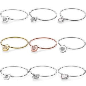 Moments Lock Your Promise Regal Heart Signature Padlock Bracelet Fit Fashion 925 STERLING SILVER BANGRE BANGRE CHARM DIY JEWELRY307O