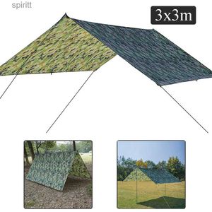 Sombra 3x3m Toldo Ao Ar Livre Grande À Prova D 'Água Lona Tenda Sombra Ultraleve Jardim Canopy Sombrinha Camping Picnic Mat Beach Sun Shelter YQ240131