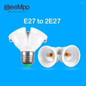 Lamp Holders E27 LED Base Screw Light Bulb Socket To 2-E27 Splitter Adapter 2 In 1 Dual Holder Converter For Lighting