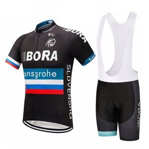 2019 Maglia da ciclismo Bora Maillot Ciclismo Manica corta e pantaloncini con bretelle da ciclismo Kit da ciclismo Cinturino bicicletas O19121720266y