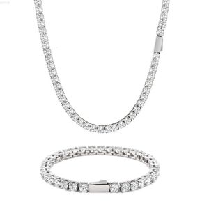 Sda Stainless Steel Casting Tennis Chains with 5a Cz Bracelet/necklace High Quality Jewelry