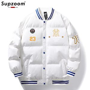Supzoom varış parka kalın gündelik normal kapitone erkek kıyafetler patchwork beyzbol ceketi kısa kış ceket erkekler 240130