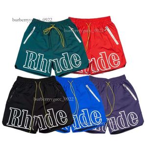 Designer Shorts Rhude Short Summer Fashion Beach Men's High Quality Streetwear Loose Size Five-point Basketball Pants