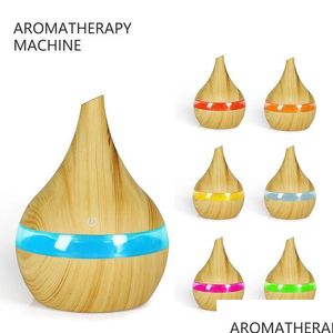 Altri articoli vari per la casa Colorf 300Ml Umidificatore Aroma Diffusore di oli essenziali Trasonic Purificatore d'aria con luce a led che cambia colore Us Dhc4O