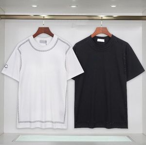 Casual T-shirt Mens Mulheres Camisetas com Letras Verão Designer Tees Moda Roupas T-shirt S-2XL Preto Branco de Alta Qualidade