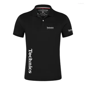 Męskie Polos Technics 2024 Mężczyzn DJ 1200 Muzyka gramofonowa Summer Print Polo Shirt krótkie rękawowe bawełniane topy biznesowe Ubranie