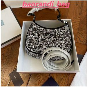 2024 Luxurys Designer Shoulder Bags Women Crystal Diamante Handbags Metallic Beads Glitter Diamonds Lady Axillary Bag Crossbody Ladies Wallet Purses