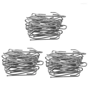 Perde Tek Çimen Pencere Tedavisi Metal Pleat Drapes Hooks - Gümüş Ton (60 parça)