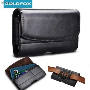 Mobiltelefonpåsar Universal lädertelefon Holster Belt Case Mobiltelefonväska för 14 13 män i midja påse POCH PACK YQ240131