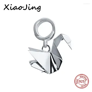 Lösa ädelstenar 925 sterling silver charms diy pärlor hantverk origami kanin häst båt passar original europeisk charm armband smycken