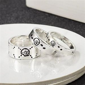 925 Silver Designer Love Heart Ring Men Kvinnor Snake Ring High-End Quality Par Wedding Ring With Box Man and Female Designer Bu285f
