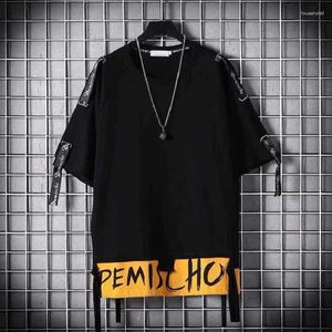 Homens camisetas Verão Techwear Anime Y2K Punk Streetwear Japonês Harajuku Moda Hip Hop Graffiti Casual Homens Mulheres Roupas