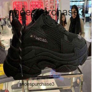 Designer Balencigs Fashion Casual Shoes Roller Skates Super Hot Ins Paris Daddy Men's Women's Heighten Thick Bottom Crystal Net Red Retro Sport 8BFC