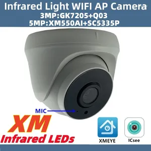 5/3MP Infrared Light Built-In MIC Speaker WIFI Wireless AP IP Ceiling Dome Camera SDCard Slot XMEYE ICsee P2P Indoor NightVision