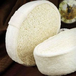 Hel-1pcs mjuk färsk naturlig loofah luffa svamp dusch spa kroppskrubber exfoliator badmassage borste pad beige shi2454