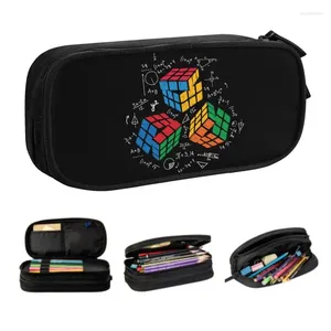 Astuccio carino personalizzato per cubo di Rubik per matematica, per ragazze e ragazzi, astuccio regalo per insegnanti geek di grande capacità, materiale scolastico