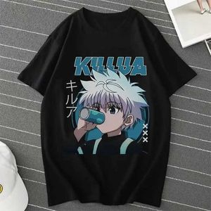 Erkek Tişörtler Anime Hunter X Hunter Killua Zoldyck T Shirts Erkekler/Kadınlar HXH Anime T-shirt Sıras Giyinimi Sokak Yaz Men Giyim Üstleri
